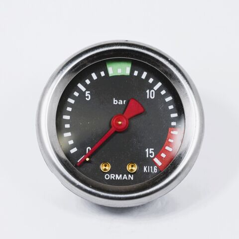 Gauge Gaggia 0-15 bar Black Short Needle