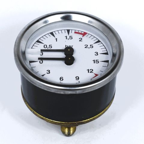 Gauge Faema Double White Round Face