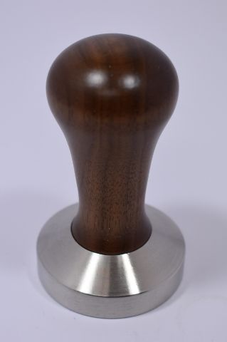 Tamper Italian Flat Walnut Handle S/S 57mm